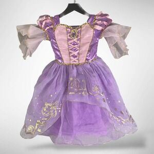 Disney Rapunzel Tangled Princess Dress Costume Purple Gold Toddler Size 3